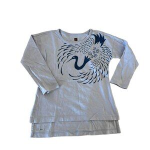 Tea Collection Crane Tunic Top Lilac Gray Size 2